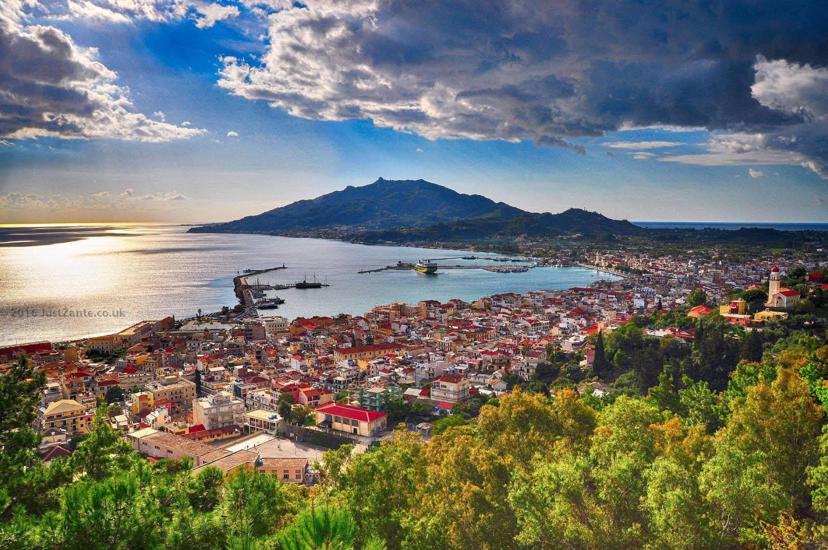 View over Zante Town